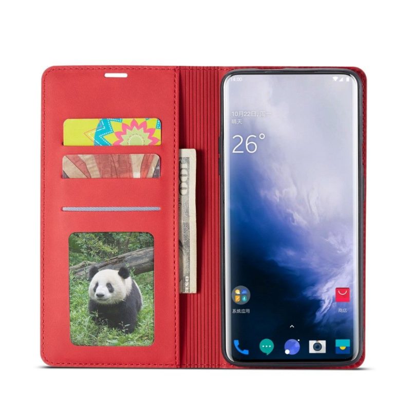 Flip Case OnePlus 7 Pro Hemming Forwenw Mat Keinonahkaa