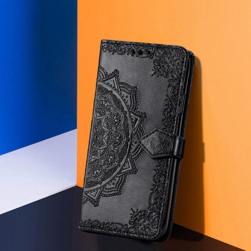 Kotelot OnePlus 9 Pro Suojakuori Mandala Relief Faux Leather