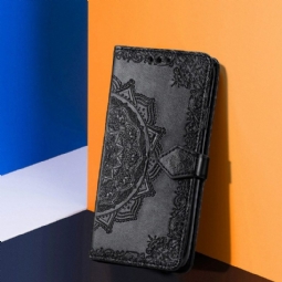 Kotelot OnePlus 9 Pro Suojakuori Mandala Relief Faux Leather