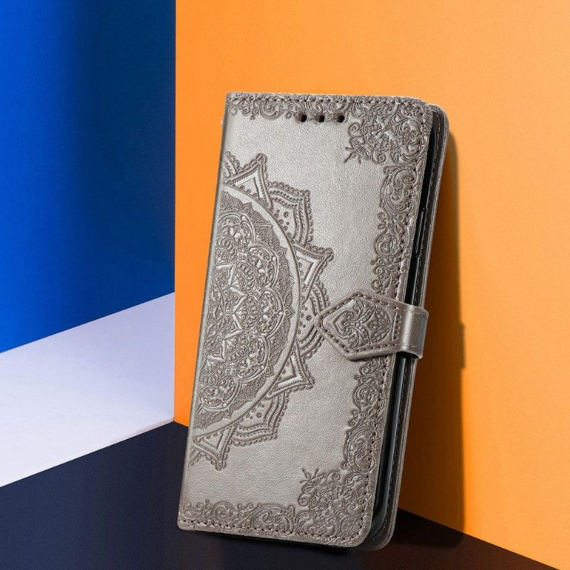 Kotelot OnePlus 9 Pro Suojakuori Mandala Relief Faux Leather