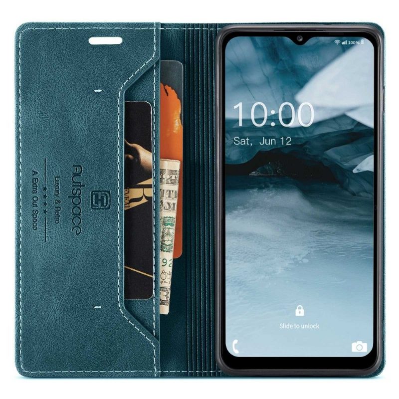 Flip Case Samsung Galaxy A13 4G Hemming Autspace Keinonahka