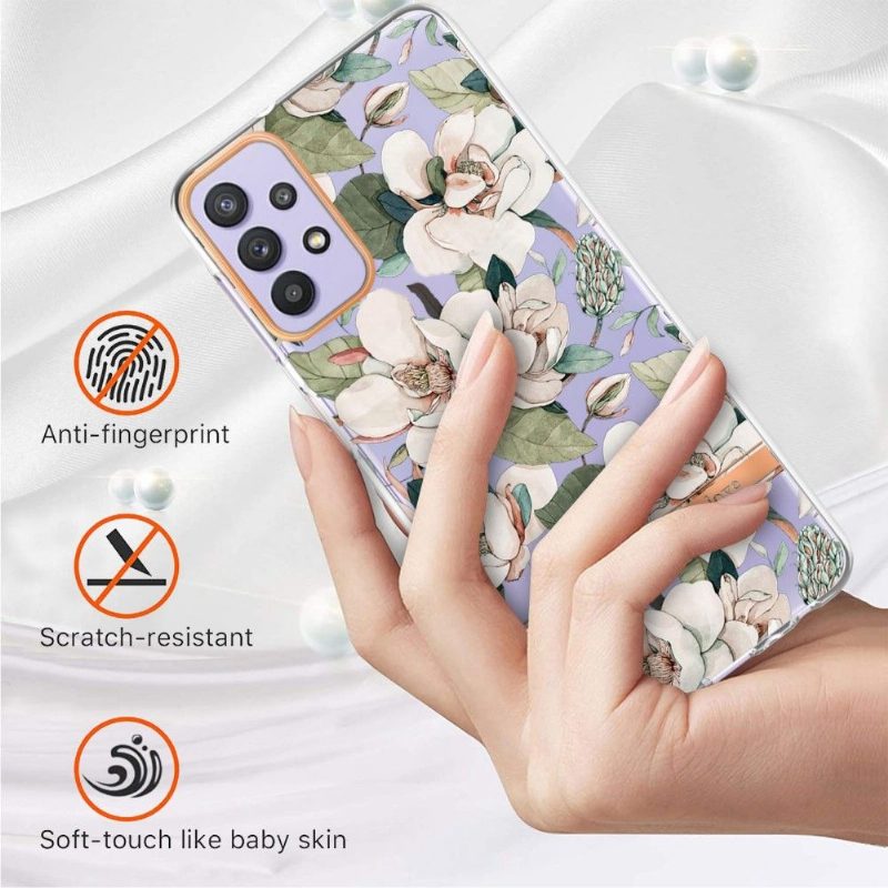 Kuori Samsung Galaxy A13 4G Alkuperäinen Gardenia Valkoinen Kukka