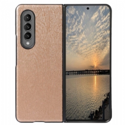 Case Samsung Galaxy Z Fold 4 Faux Leather Puun Rakenne