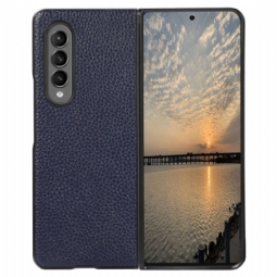 Kuori Samsung Galaxy Z Fold 4 Litchi Faux Leather Vintage -efekti