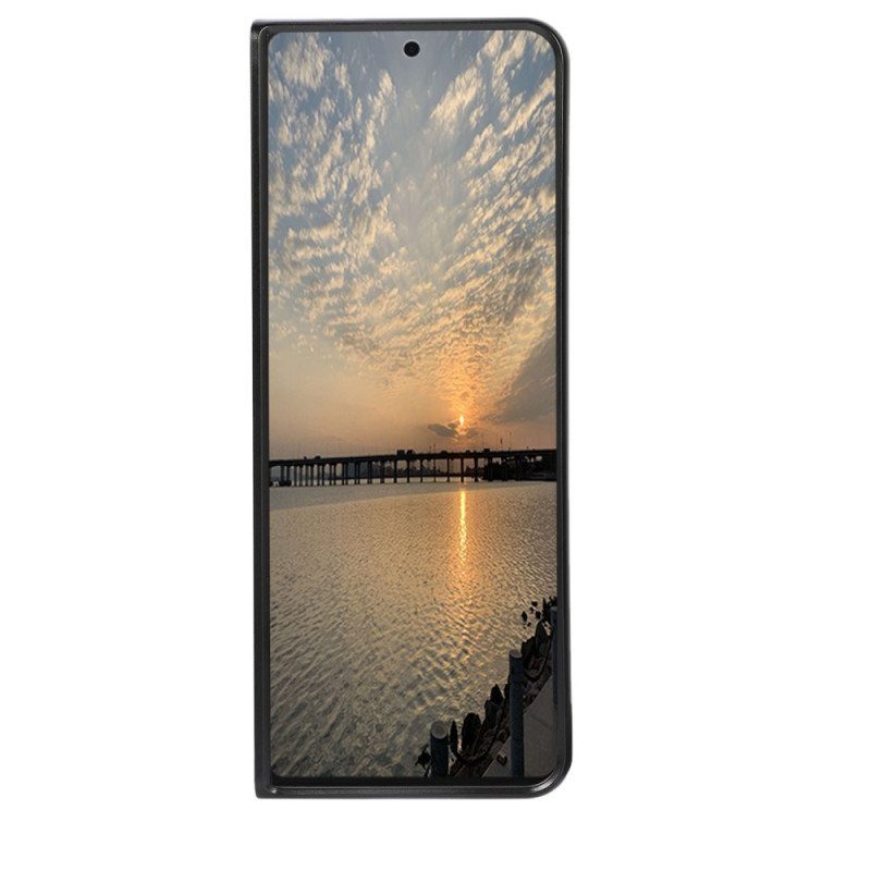 Kuori Samsung Galaxy Z Fold 4 Tekokrokotiilin Nahkaa