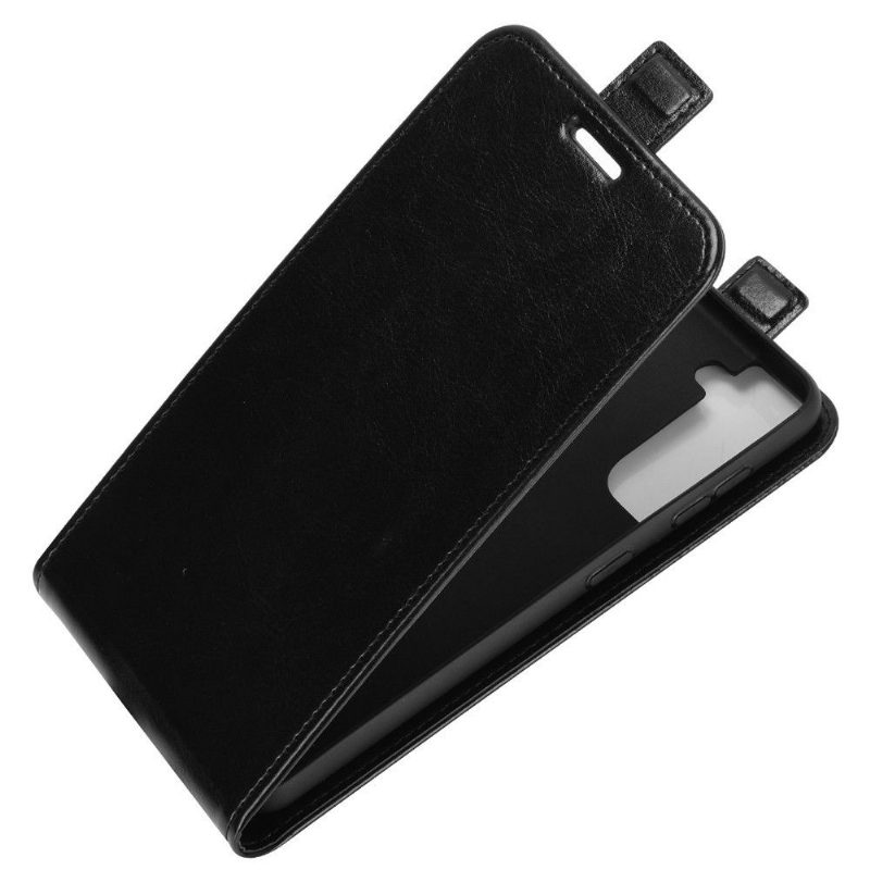 Flip Case Samsung Galaxy S21 5G Hemming Kotelot Flip Keinonahka Pystysuora