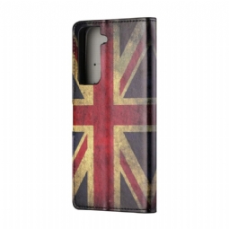 Kotelot Samsung Galaxy S21 5G Vintage Britannian Lippu