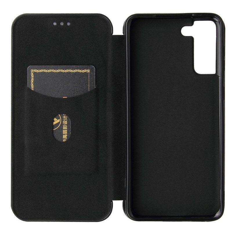 Nahkakotelo Samsung Galaxy S21 5G Murtumaton Puhelinkuoret Carbon Fiber Leatherette