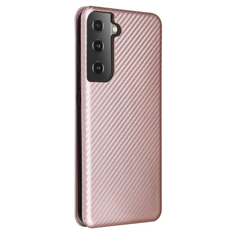 Nahkakotelo Samsung Galaxy S21 5G Murtumaton Puhelinkuoret Carbon Fiber Leatherette