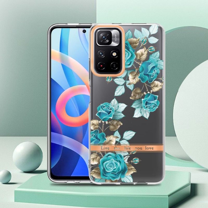 Case Poco M4 Pro 5G Sininen Ruusu