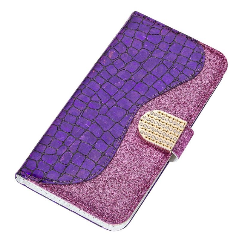 Kotelot Poco M4 Pro 5G Luxury Croco Sequins