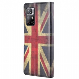 Kotelot Poco M4 Pro 5G Vintage Britannian Lippu