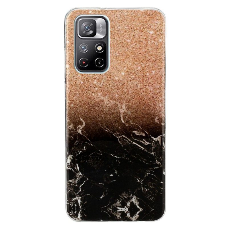 Kuori Poco M4 Pro 5G Suojakuori Marble Glitter