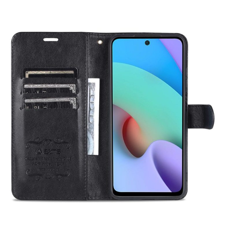 Flip Case Xiaomi Redmi 10 Hemming Azns Keinonahka