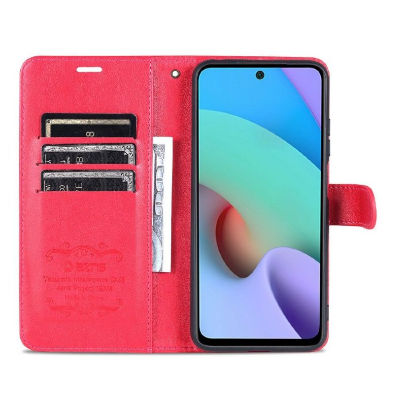 Flip Case Xiaomi Redmi 10 Hemming Azns Keinonahka