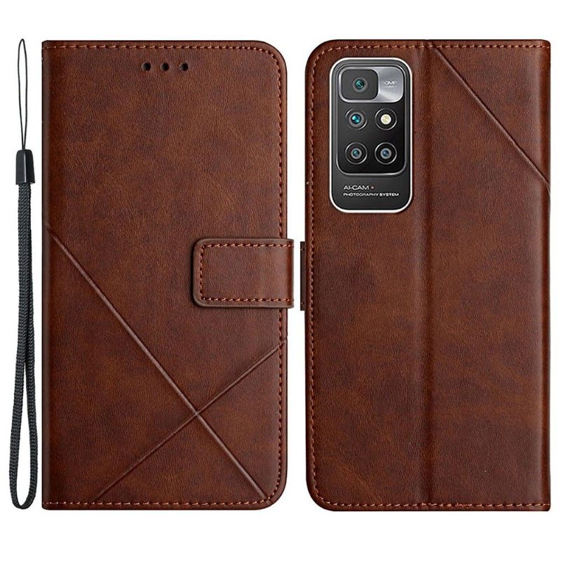 Kotelot Xiaomi Redmi 10 Faux Leather X Lines