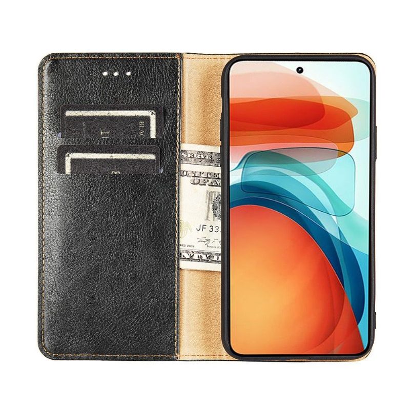 Puhelinkuoret Xiaomi Redmi 10 Hemming Kotelot Flip Pure Faux Leather