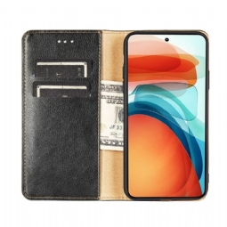 Puhelinkuoret Xiaomi Redmi 10 Hemming Kotelot Flip Pure Faux Leather