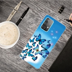 Case Samsung Galaxy A32 4G Murtumaton Puhelinkuoret Siniset Perhoset