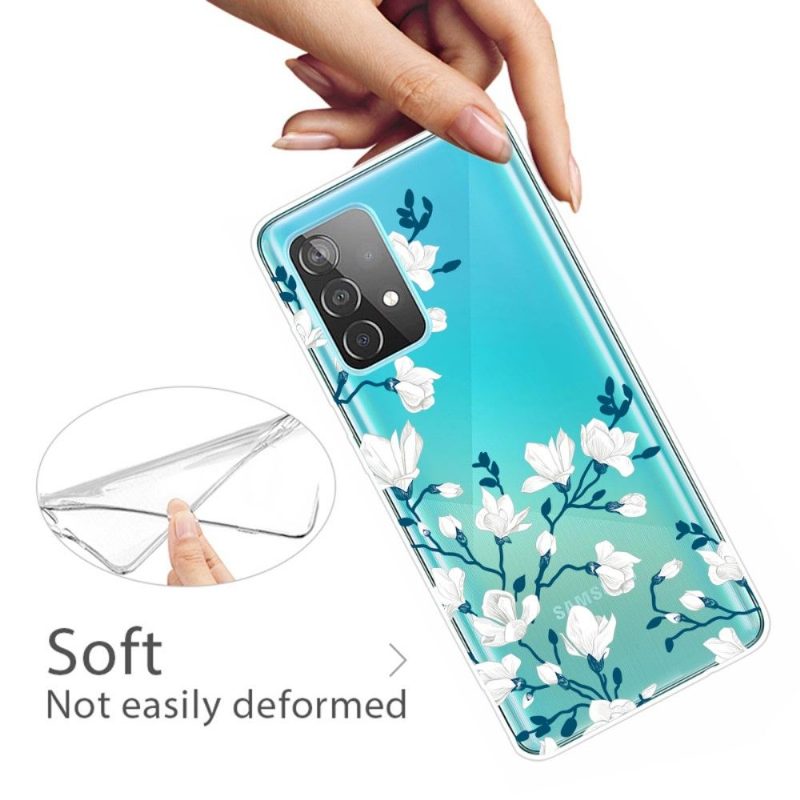 Case Samsung Galaxy A32 4G Murtumaton Puhelinkuoret Valkoiset Kukat