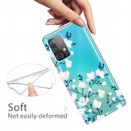 Case Samsung Galaxy A32 4G Murtumaton Puhelinkuoret Valkoiset Kukat