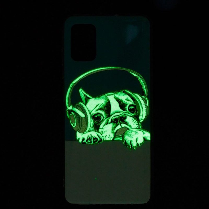 Kuori Samsung Galaxy A32 4G Luminous Dog Kuuntelee Musiikkia