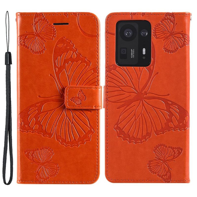 Kotelot Xiaomi Mix 4 Suojakuori Butterflies -toimintotuki