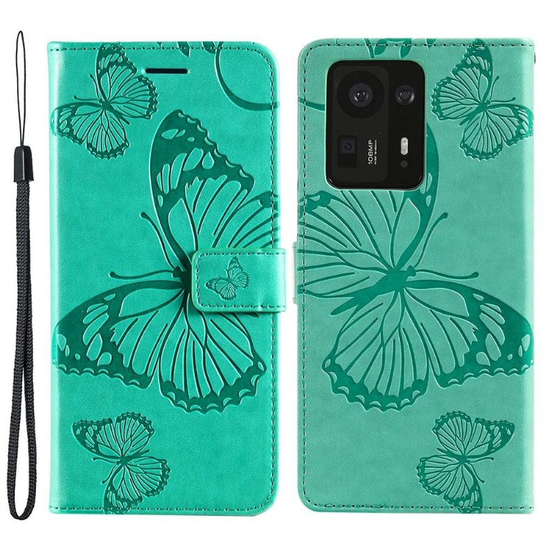 Kotelot Xiaomi Mix 4 Suojakuori Butterflies -toimintotuki