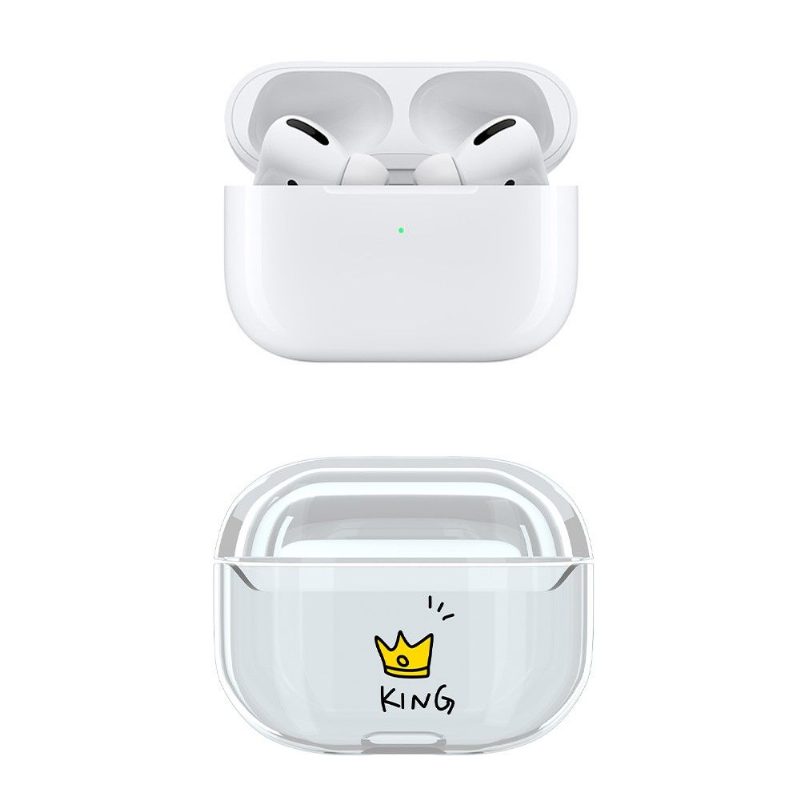 Airpods Pro Case Läpinäkyvä Kuningas