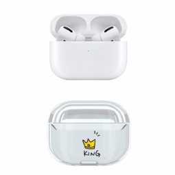 Airpods Pro Case Läpinäkyvä Kuningas