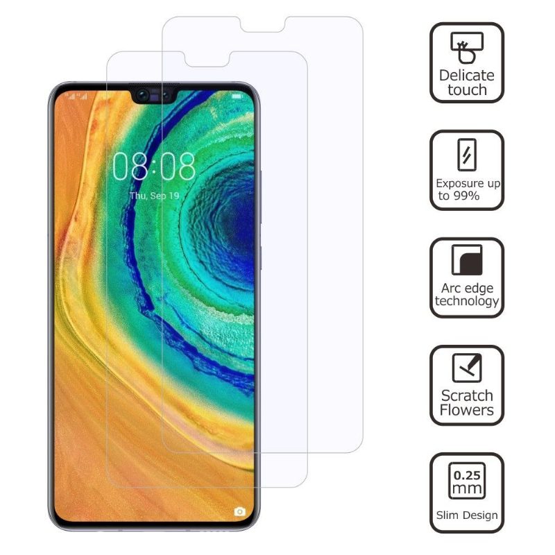 Huawei Mate 30 - Pakkaus 2 Karkaistua Lasikalvoa