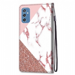 Kotelot Samsung Galaxy M52 5G Marble Glitter