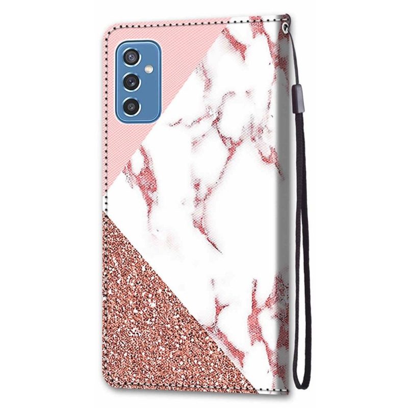 Kotelot Samsung Galaxy M52 5G Marble Glitter