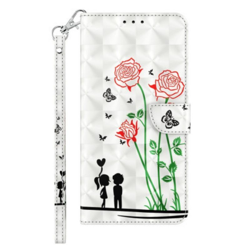 Kotelot iPhone 14 Suojaketju Kuori Lanyard Love Dandelions