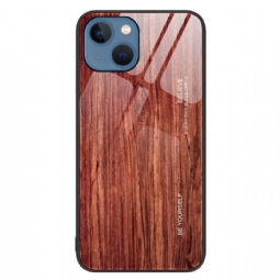 Kuori iPhone 14 Wood Design Karkaistu Lasi