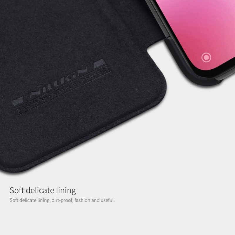 Flip Case Xiaomi Mi 9 SE Hemming Nillkin Qin -nahkasuoja - Musta