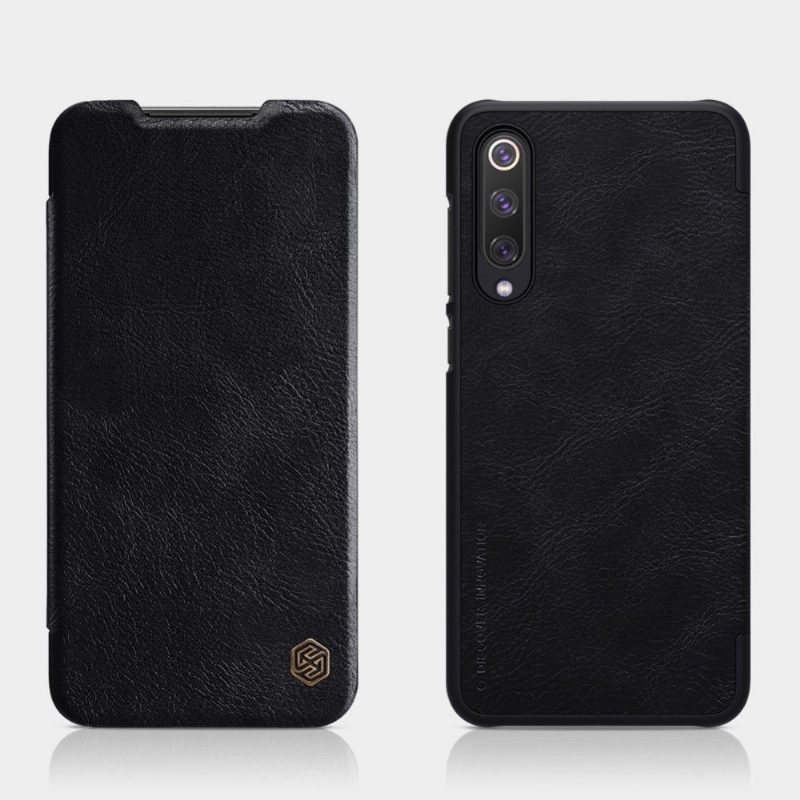 Flip Case Xiaomi Mi 9 SE Hemming Nillkin Qin -nahkasuoja - Musta