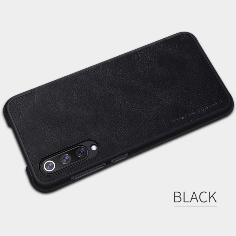 Flip Case Xiaomi Mi 9 SE Hemming Nillkin Qin -nahkasuoja - Musta