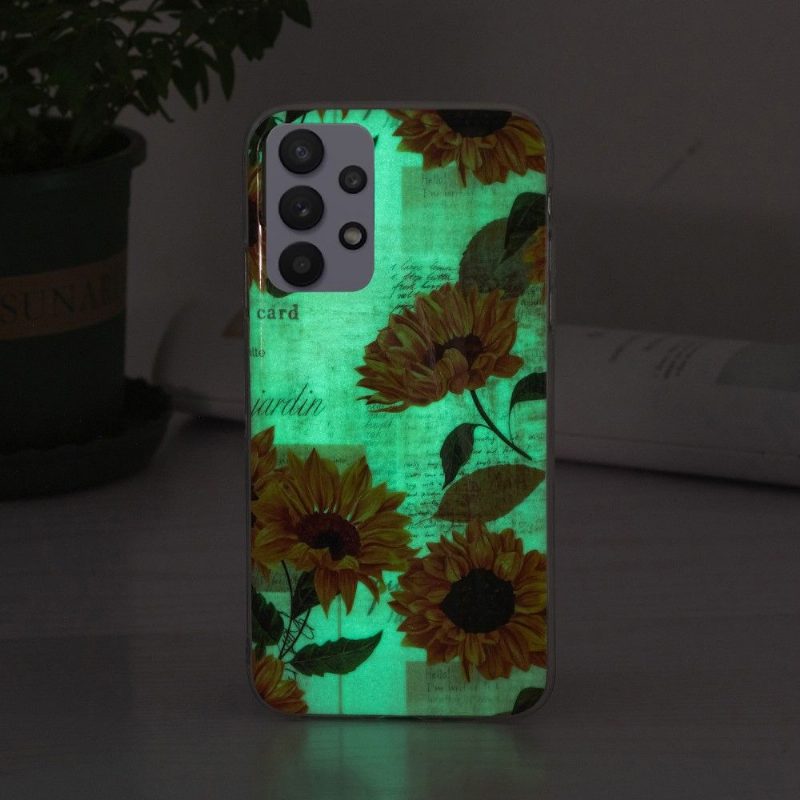 Kuori Samsung Galaxy A32 5G Fluoresoiva Auringonkukka Vintage