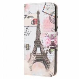 Kotelot Samsung Galaxy M12 / A12 Retro Eiffel-torni