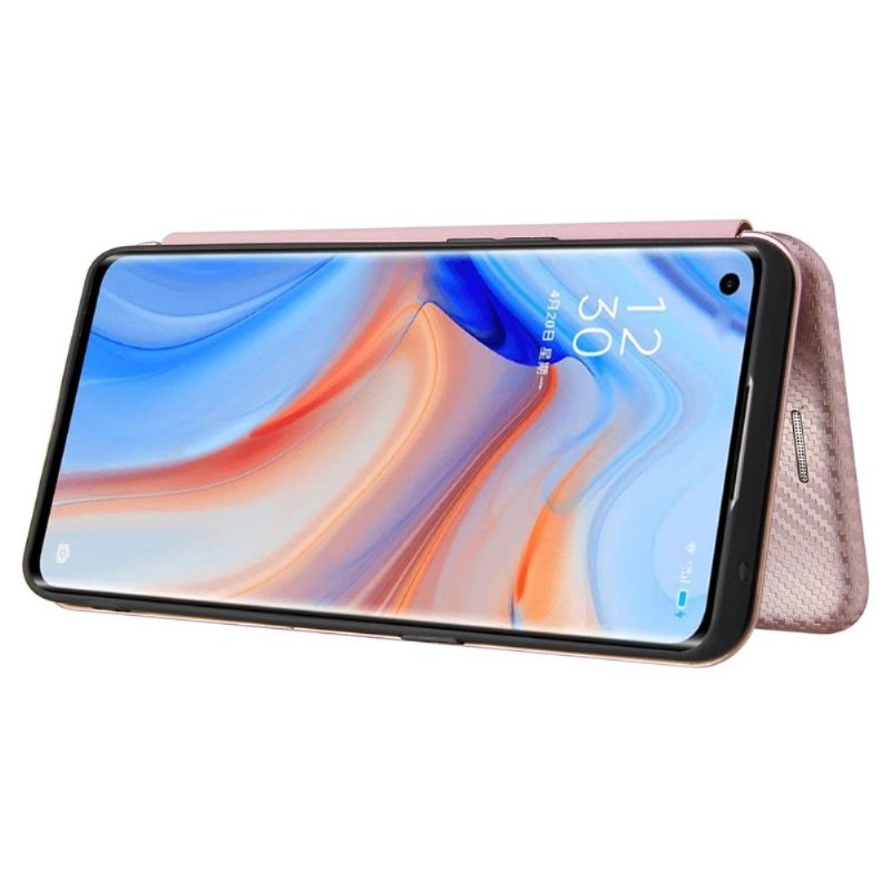 Kotelot Oppo Find X3 Lite Hiilikuitutyylinen Keinonahka