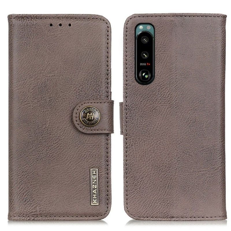 Kotelot Sony Xperia 5 III Khazneh Leather Effect -korttikotelo