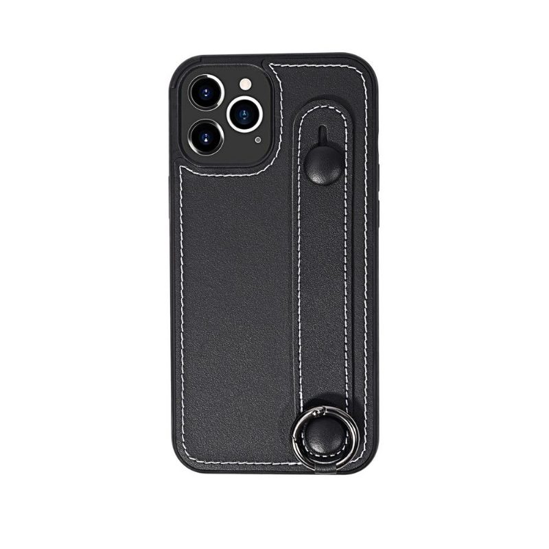 Case iPhone 12 / 12 Pro Keinonahkainen Tikkaushihna