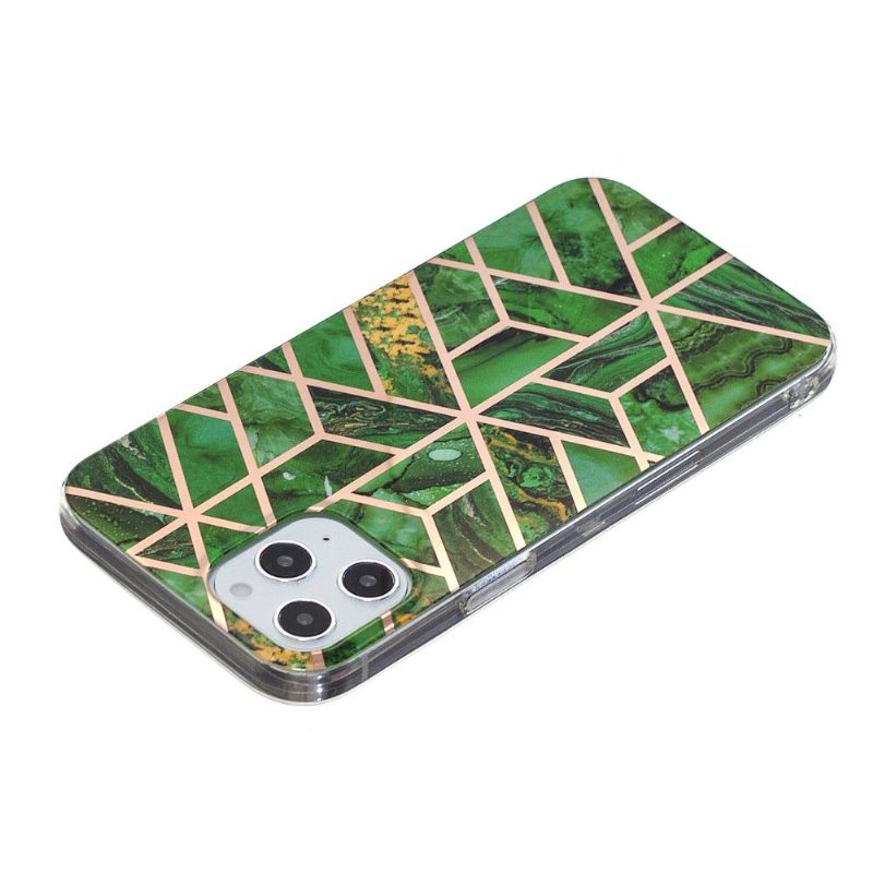 Case iPhone 12 / 12 Pro Murtumaton Puhelinkuoret Emerald Geometry