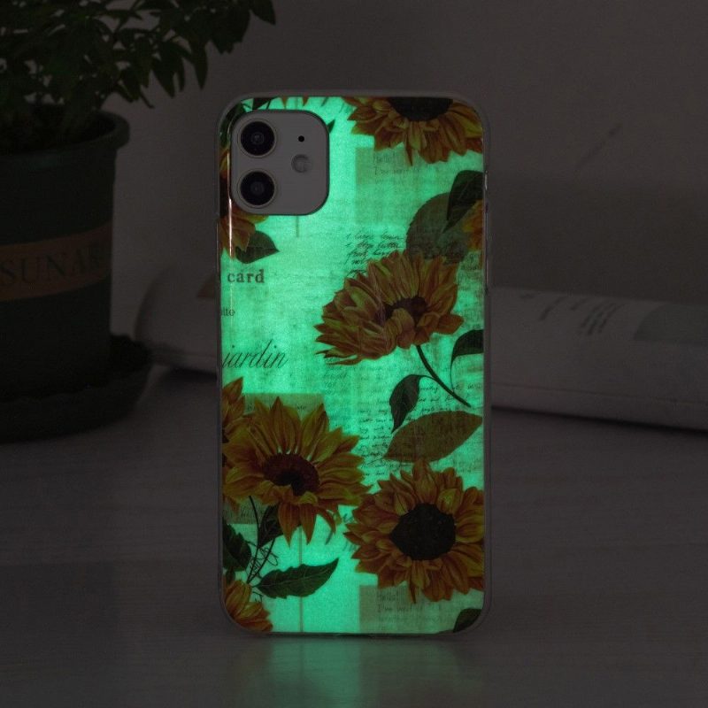 Case iPhone 12 / 12 Pro Murtumaton Puhelinkuoret Fluoresoiva Auringonkukka Vintage