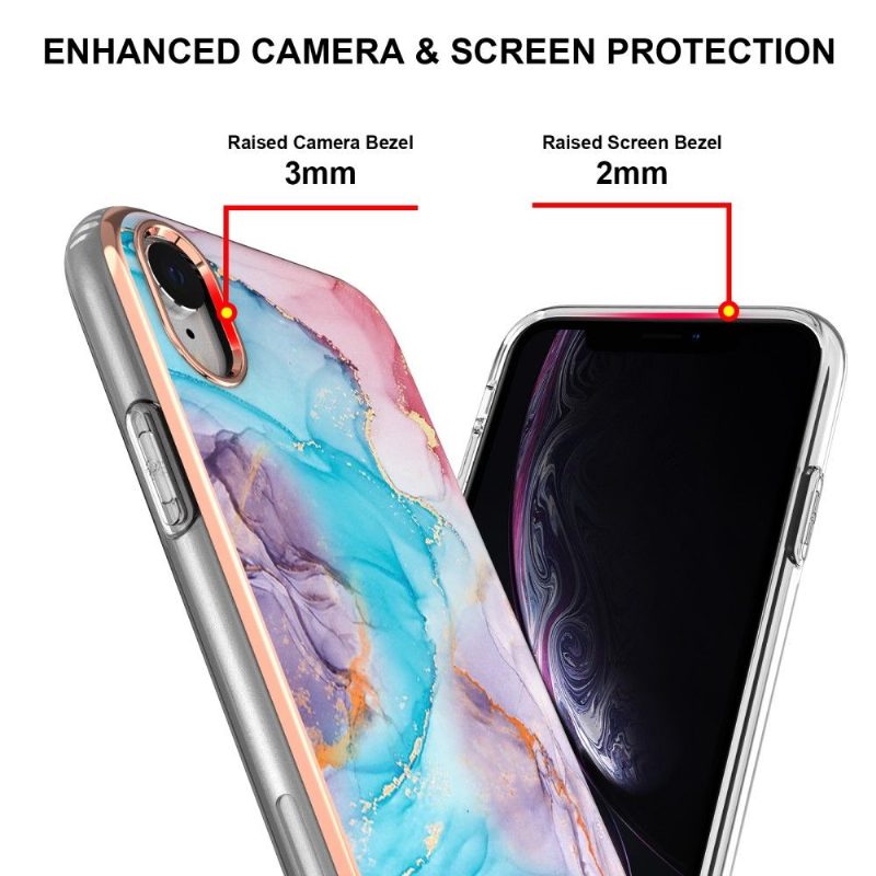 Case iPhone XR Sininen Marmori