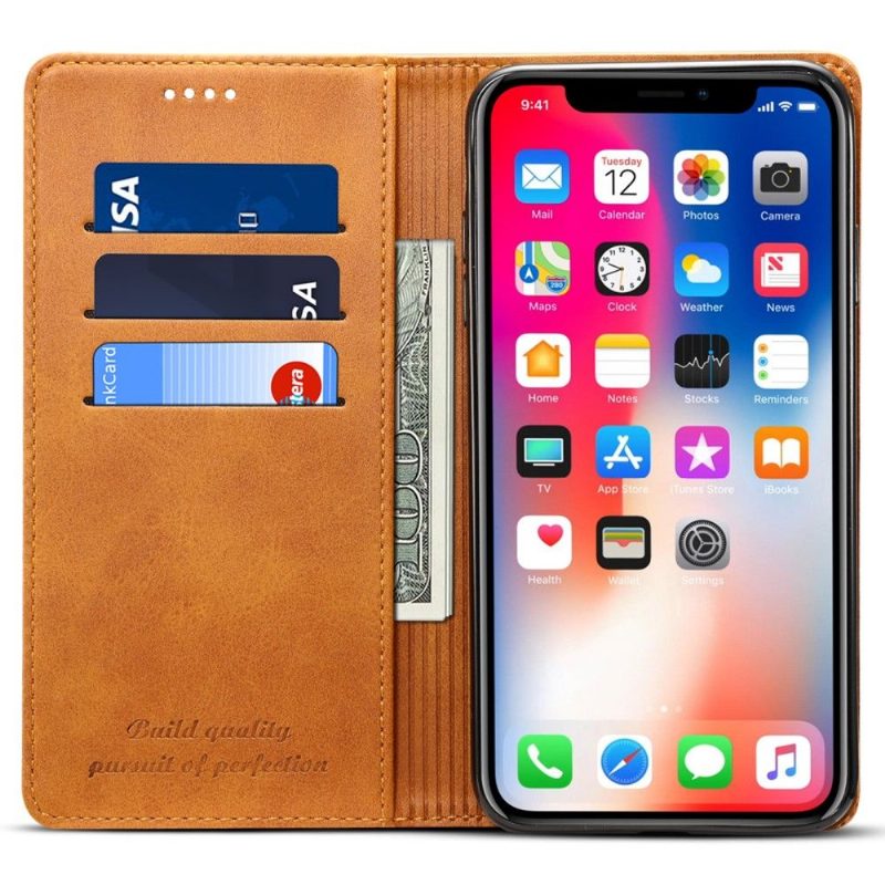 Kotelot iPhone XR Flip Style -nahkaa