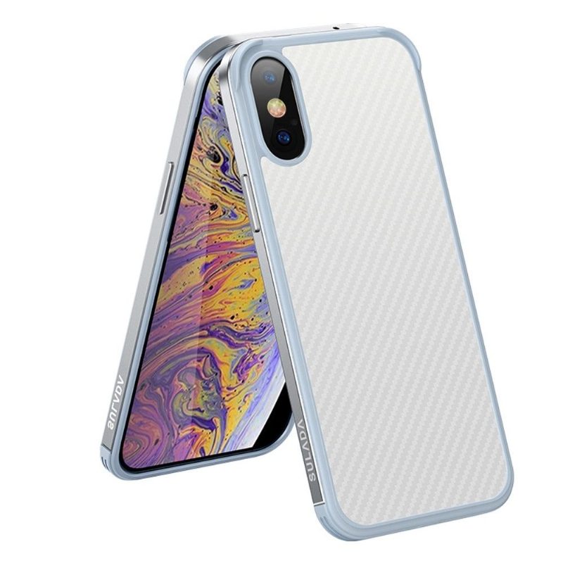 Kuori iPhone XR Hemming Luxury Series -tyylinen Hiilikuitu