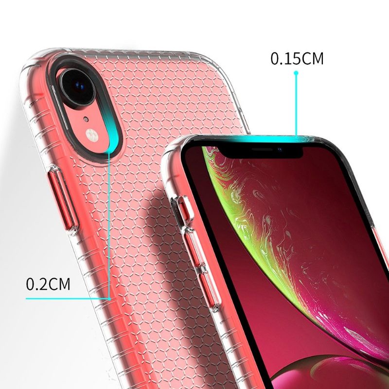 Kuori iPhone XR Honeycomb Läpinäkyvä