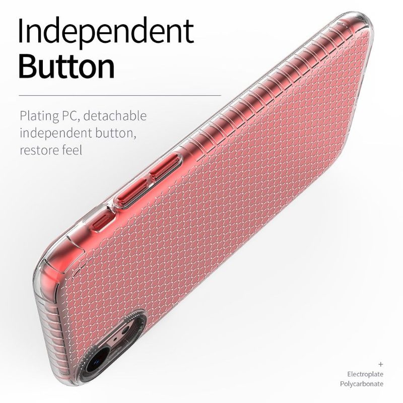 Kuori iPhone XR Honeycomb Läpinäkyvä